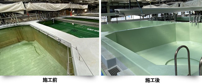 滋賀県内集合住宅屋上トップ塗替改修工事現場写真