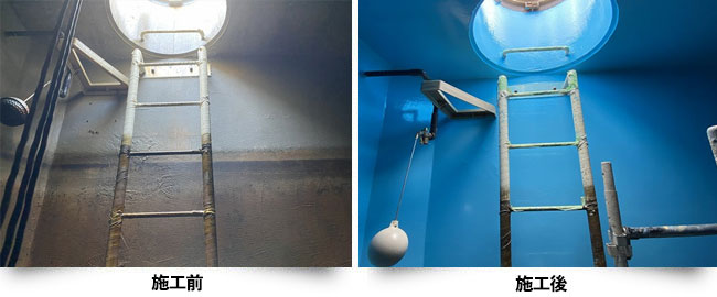 滋賀県内集合住宅屋上トップ塗替改修工事現場写真