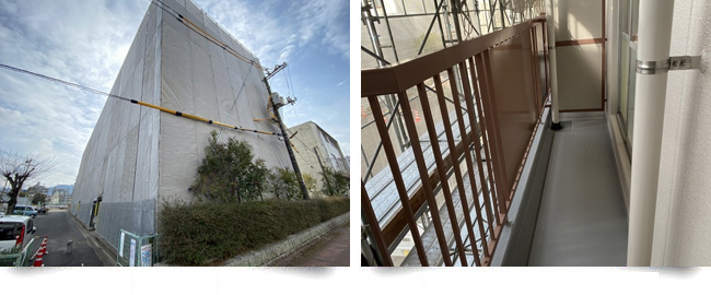 呉市内の県営住宅改修工事現場写真