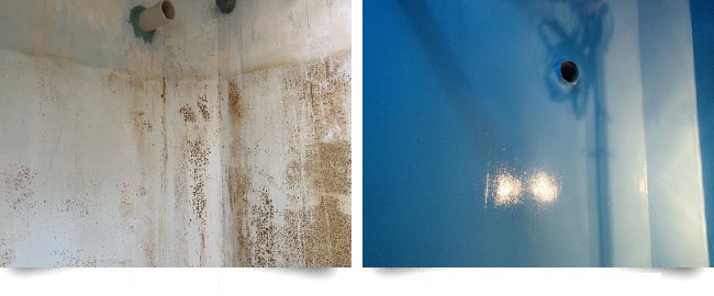 小学校受水槽改修現場写真