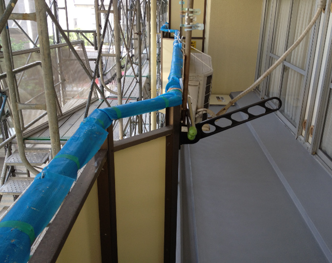 防水改修終了後のベランダ